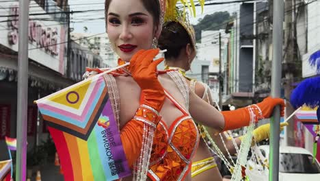 colorful lgbtq+ parade in thailand