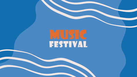 music festival event lettering animation