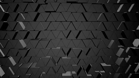 fondo de movimiento en 3d de triángulo gris abstracto.