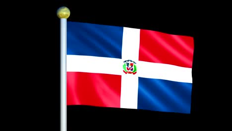 gran bandera animada en bucle de la república dominicana