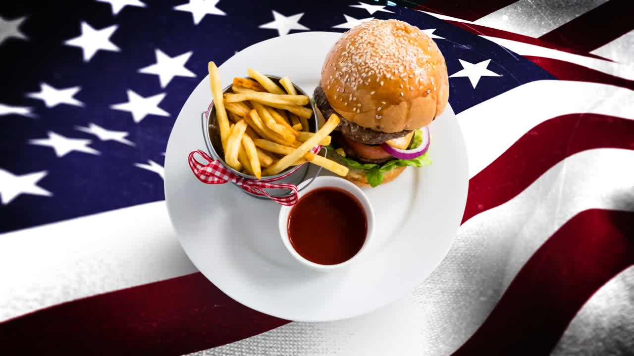 vídeo de la bandera estadounidense