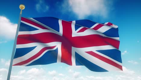 4k highly detailed flag of united kingdom loopable