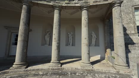 Ireland epic Locations Russborough House wicklow statues in courtyard in summer