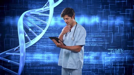 DNA-structures-and-data-processing-against-doctor-using-digital-tablet