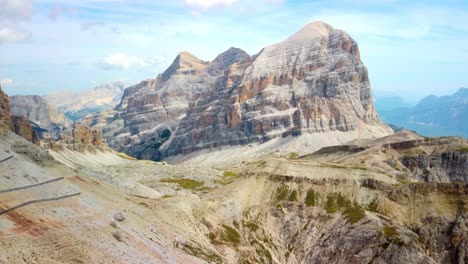 tofana di rozes mountain during summer in dolomites, belluno, veneto, italy