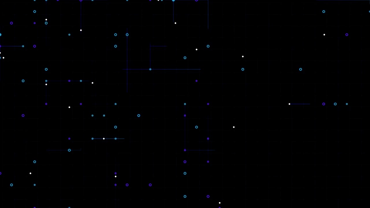 Abstract Digital Network Lines and Glowing Nodes Animation