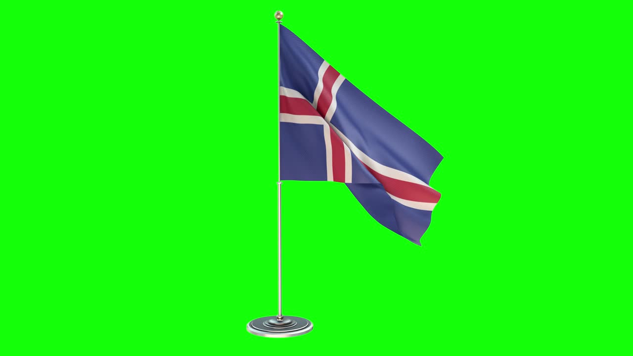 아이슬란드의 작은 발 기둥의 3d 루핑 일러스트레이션