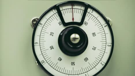 old scale dial meter rotation from zero to ten round