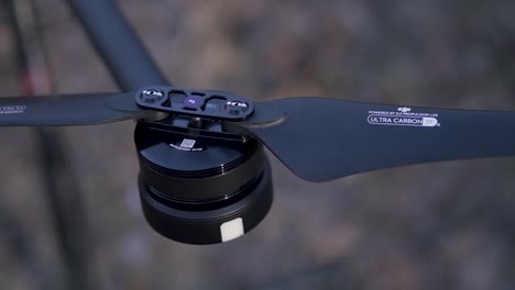 close-up view of a drone propeller and motor