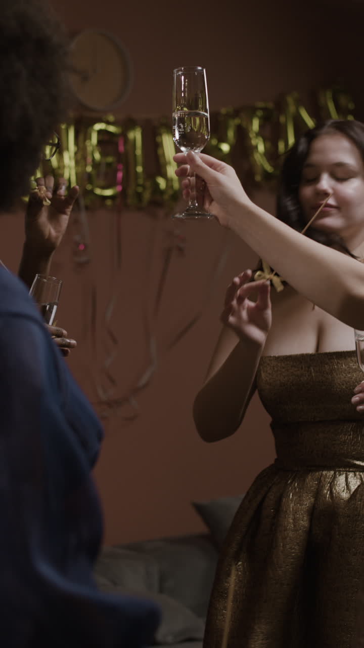 Friends toasting at a celebration