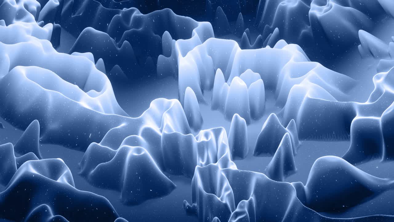 아름답고 추상적인 3d 표면, 반이는 반거리, 추상 3d 파동이 루프로 표면에 달립니다. 검은 회색 그라디언트, 가운 내부 반이는 부드러운 매트 재료, 부드럽게 4k 애니메이션.