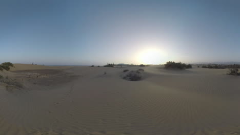 sand dunes of gran canaria at sunset