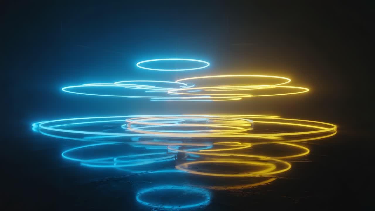 Abstract Neon Circles