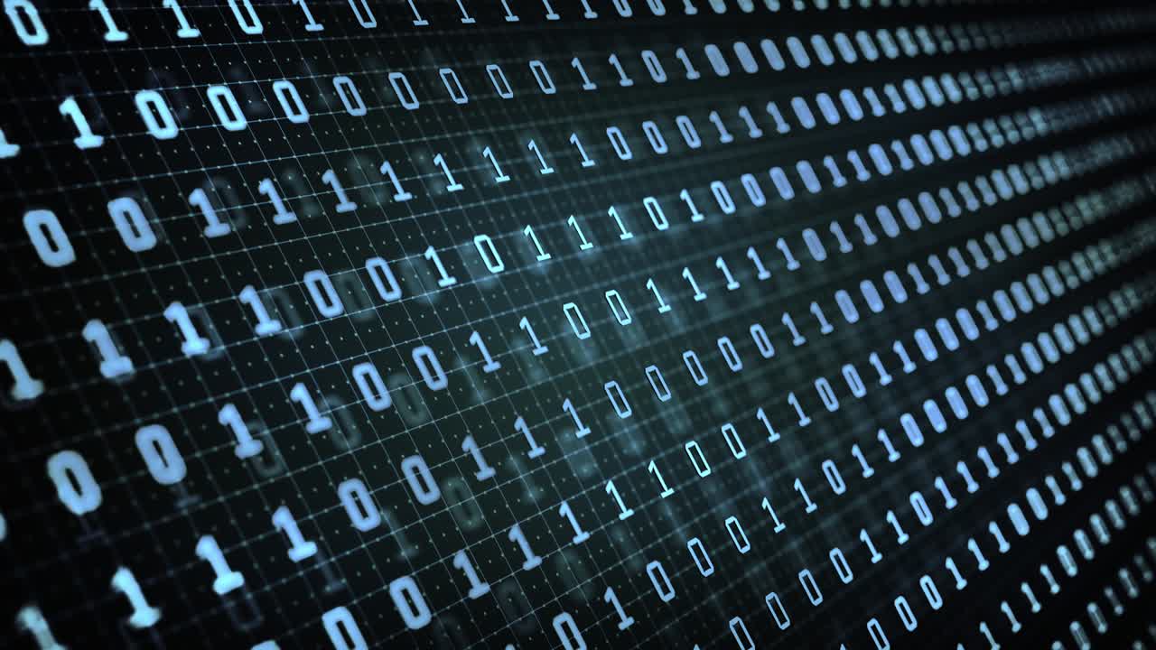 Binary code in the future digital abstract background