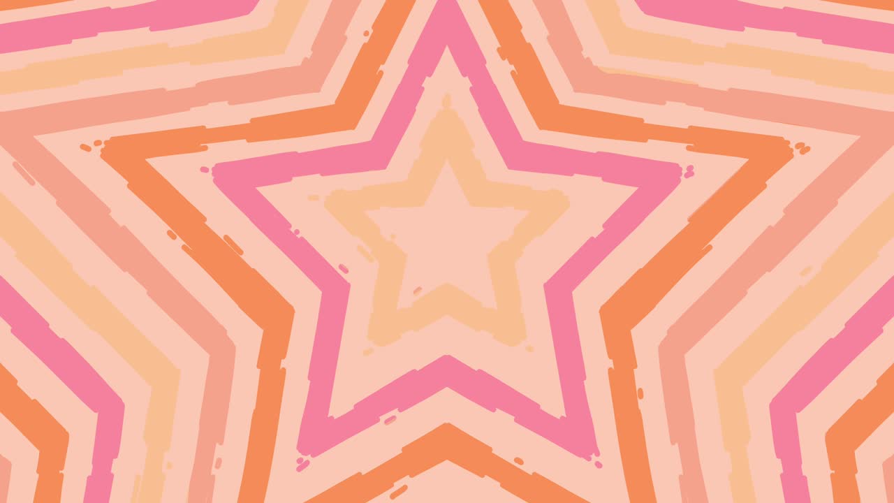 Set of 70s style animated hand drawn retro backgrounds with stars. Aesthetic abstract trendy pattern with stars in different colour palettes.