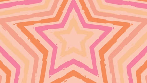set of 70s style animated hand drawn retro backgrounds with stars. aesthetic abstract trendy pattern with stars in different colour palettes.