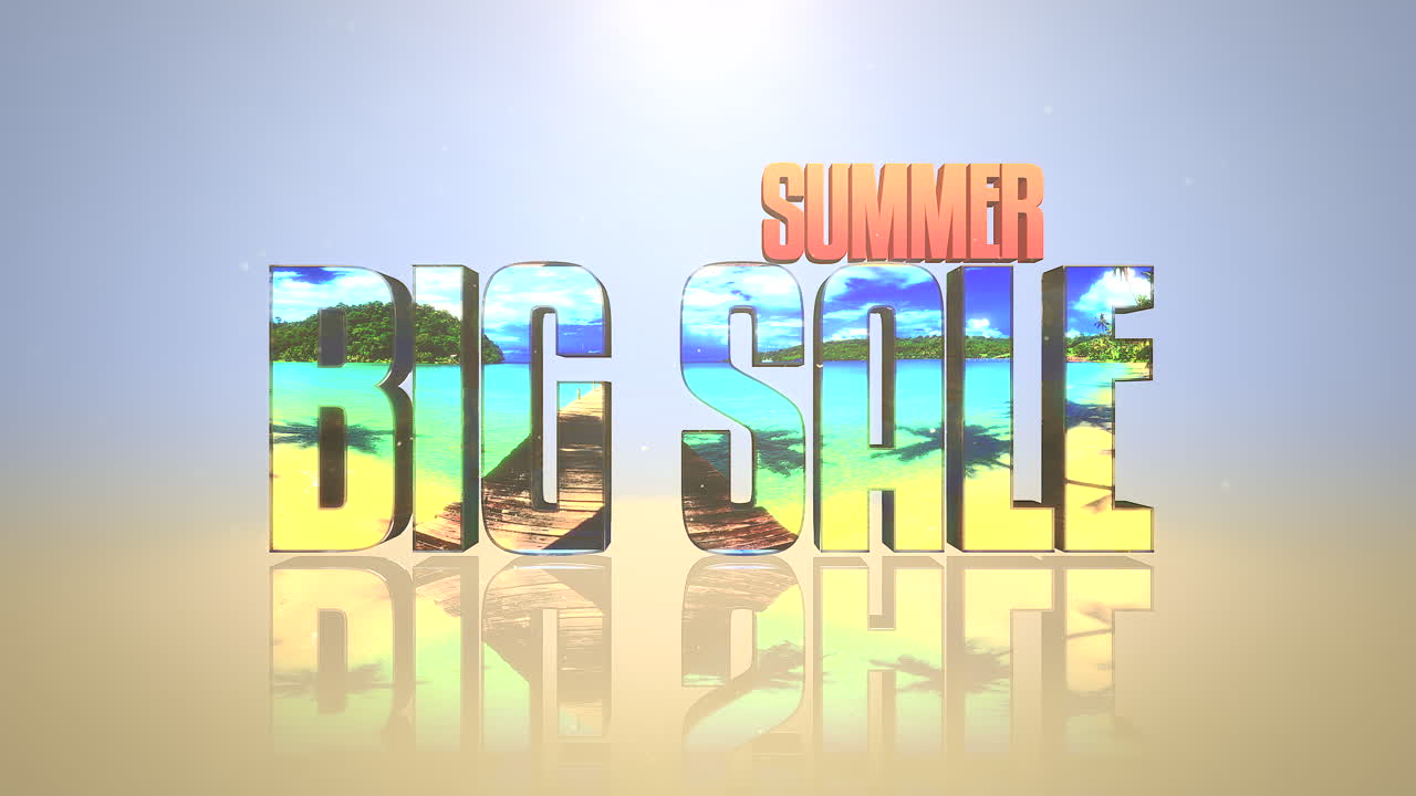열대 야자수와 바다가 있는 여름 큰 세일