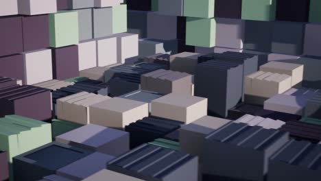 abstract cityscape of cubes