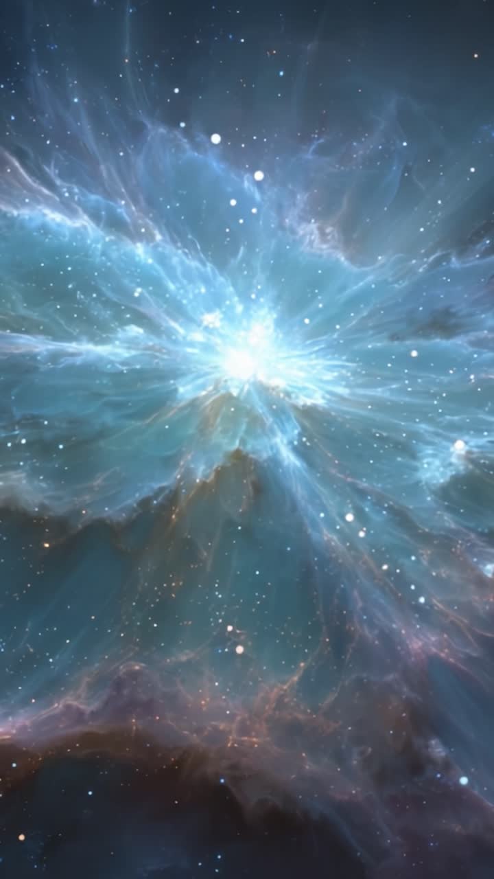 A Stunning Cosmic Explosion Captured in the Universe: A Visual Journey through Celestial Patterns, Stars, and Ethereal Colors of Deep Space