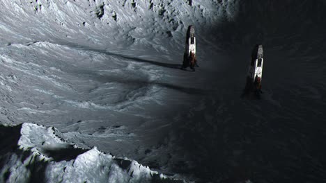 Establishing-Shot-of-Two-Space-Rockets-on-the-Surface-of-the-Moon