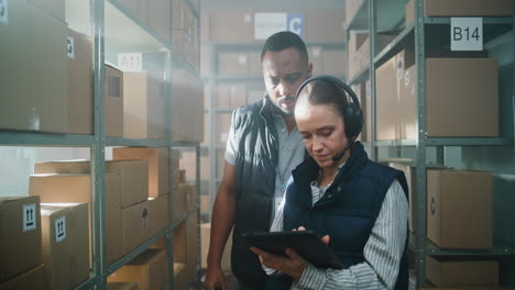 warehouse staff checking inventory