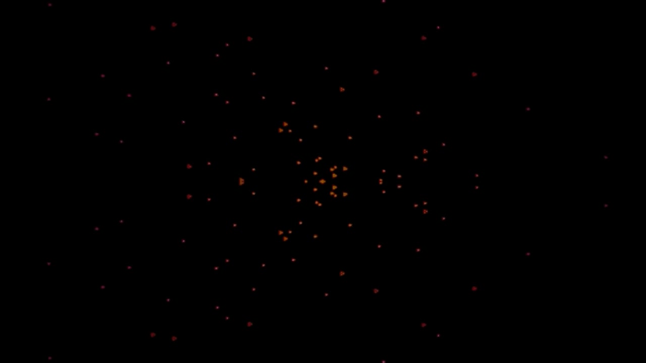 Abstract Animation of Glowing Particles Moving in a Symmetrical Pattern