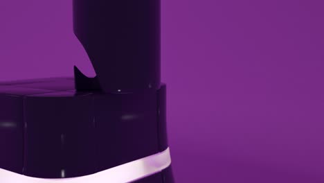 purple geometric cosmetic display