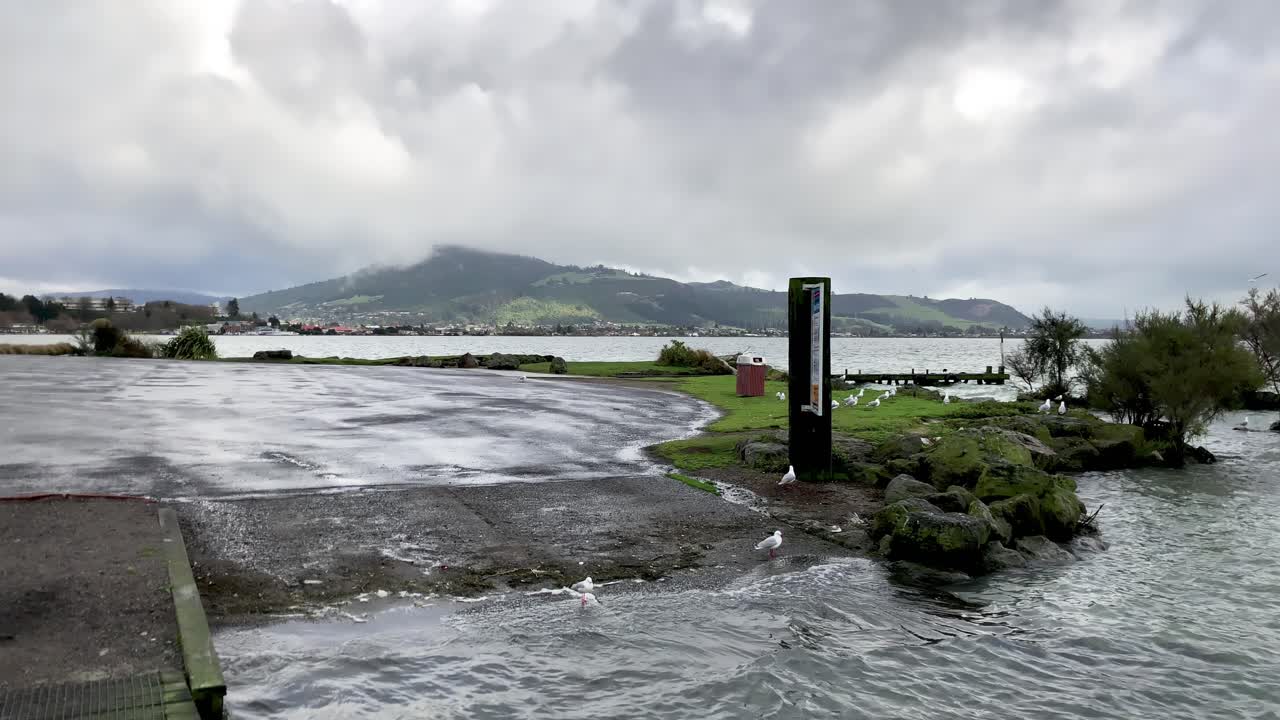 뉴질랜드 로토루아 호수 기슭, 슬로우 모션