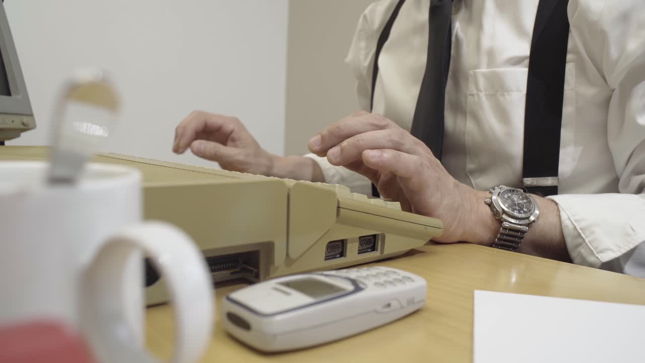 Old Vintage Broker Typing Keyboard