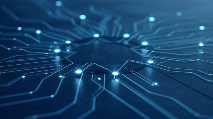 Circuito stampato digitale con connessioni dati luminose