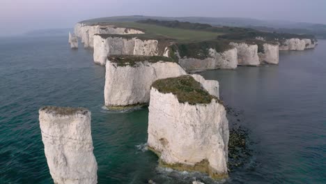 dramatic coastal cliffs of the isle of purbeck, england