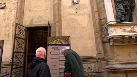 visitors explore a historic building in florence