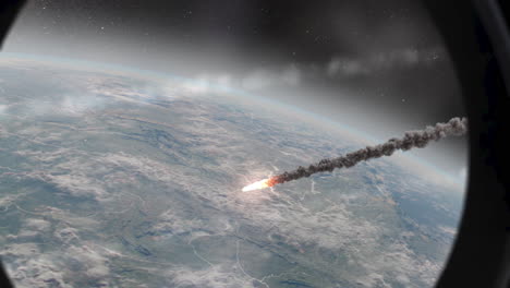 asteroid entering earth's atmosphere