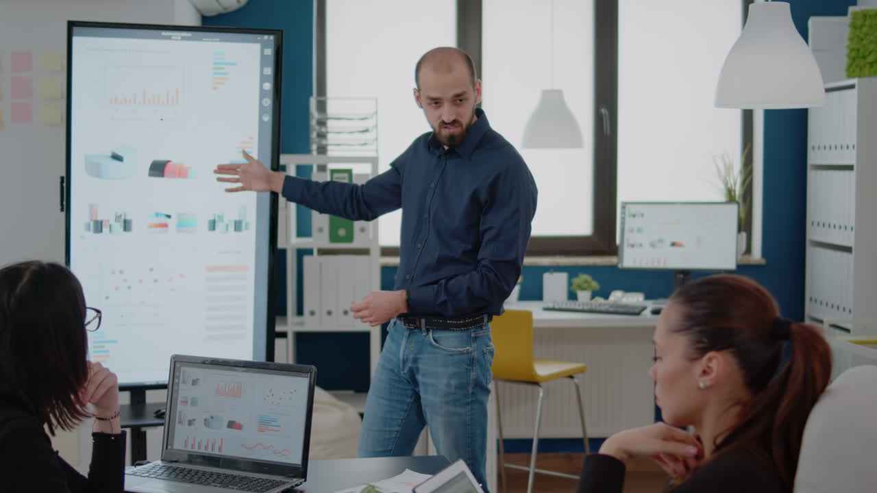 Colleagues at business meeting for project planning