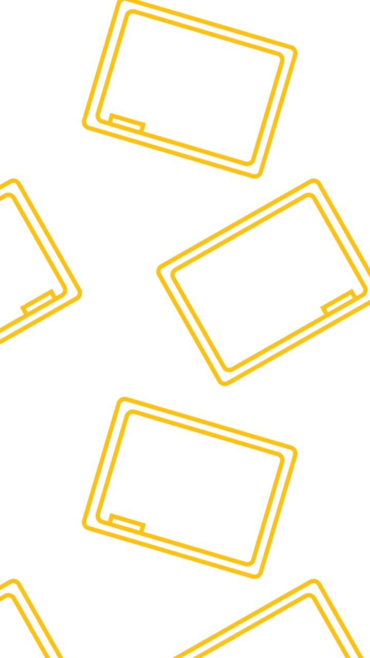 Animation of school items icons moving on white background