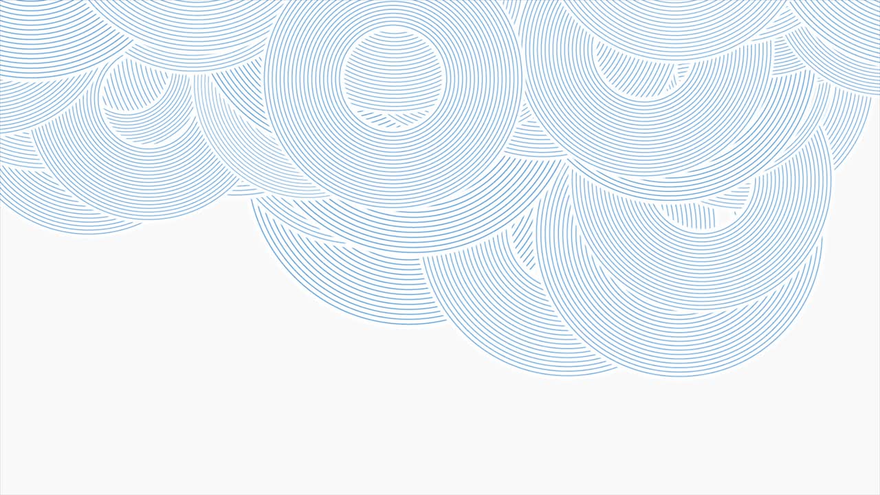 Blue white minimal linear circles abstract futuristic tech motion background