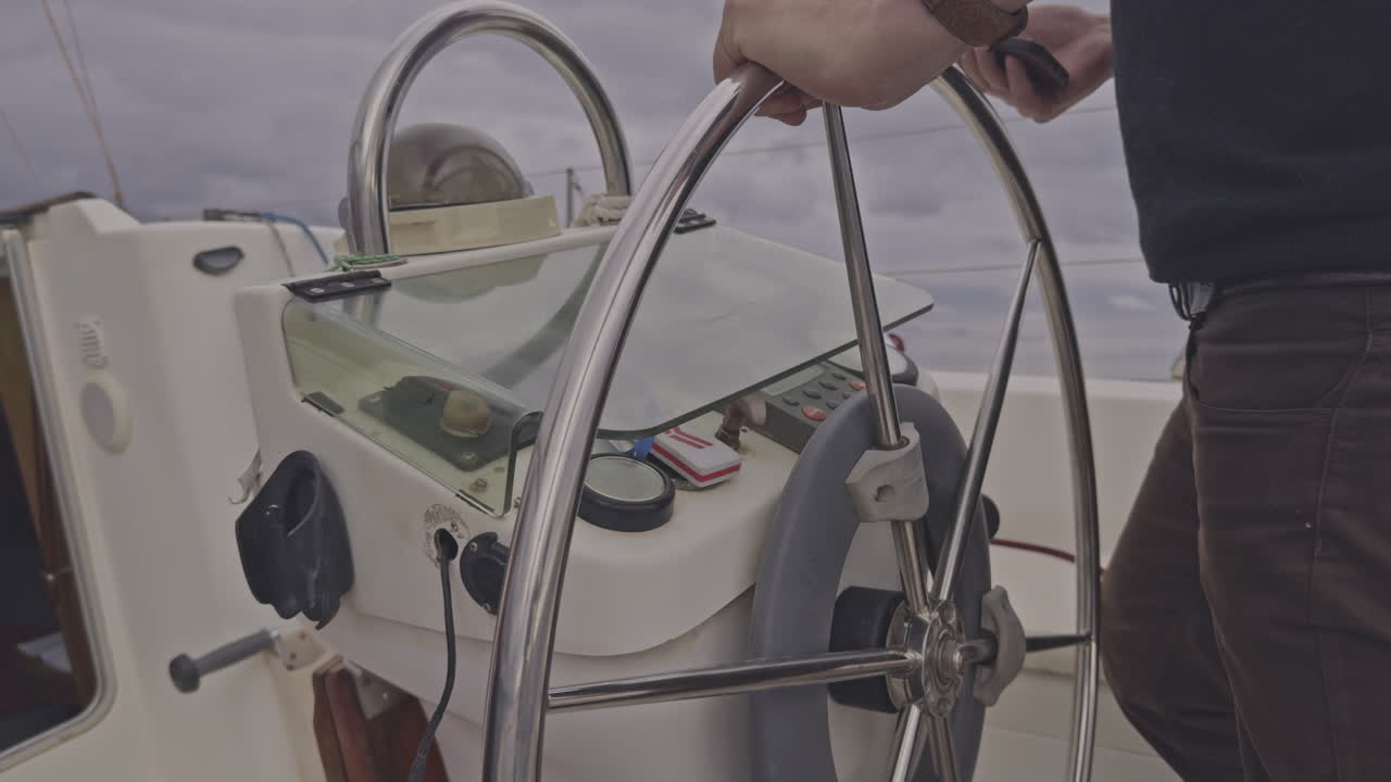 sailing boat in the mediterranean off the coast of barcelona