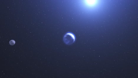 cuerpos celestes en el espacio