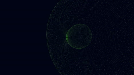 spiraling symmetry intricate black and green pattern of small circular shapes