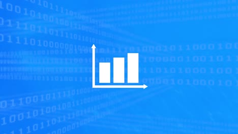 animation of diagram over binary coding on blue background