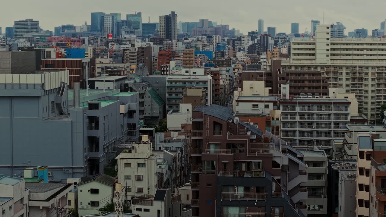 Cityscape with Buildings and Streets