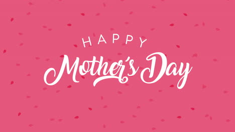 happy mothers day lettering in pink background