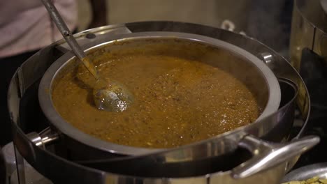 punjabi dish. dal makhani ready to serve in wedding.