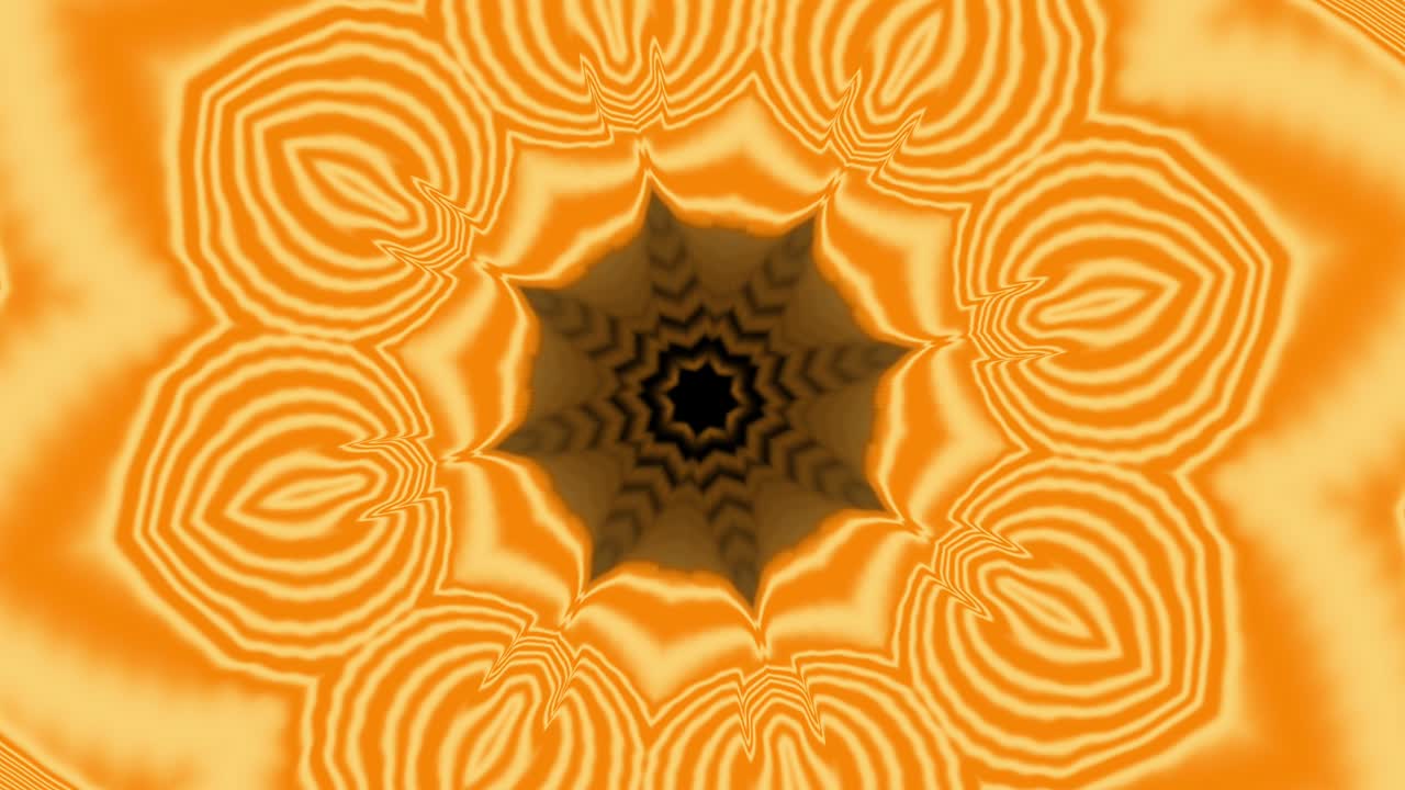 el ciclo de fondo de la moda de la flor dorada caleidoscópica