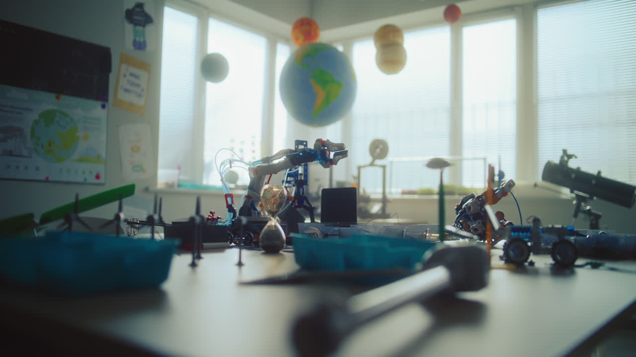 STEM Classroom with Educational Toys and Models