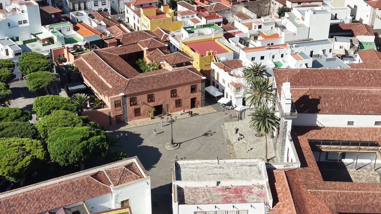 Garachico Tenerife Spagna centro città drone, aereo