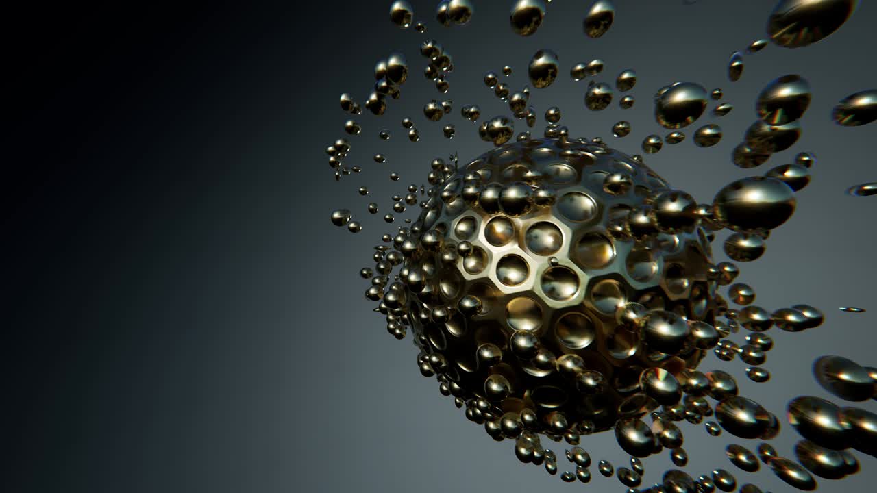 3d-частицы летают вокруг мяча