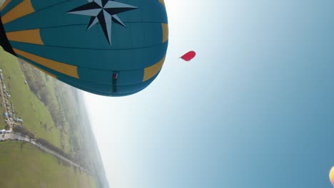 hot air balloon ride over scenic landscape