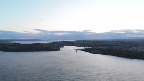 north-sea-Scotland-evening-with-view-of-north-road-bridges