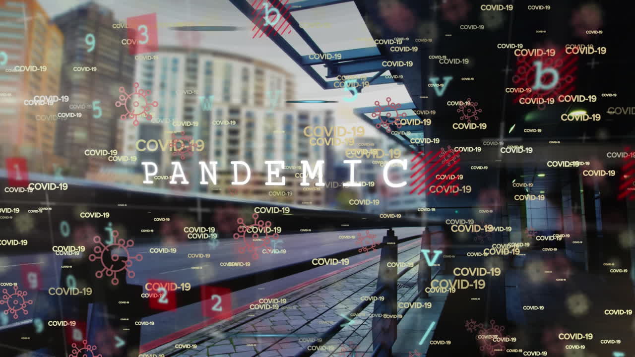 도시 교통에 대한 코로나바이러스 개념 텍스트